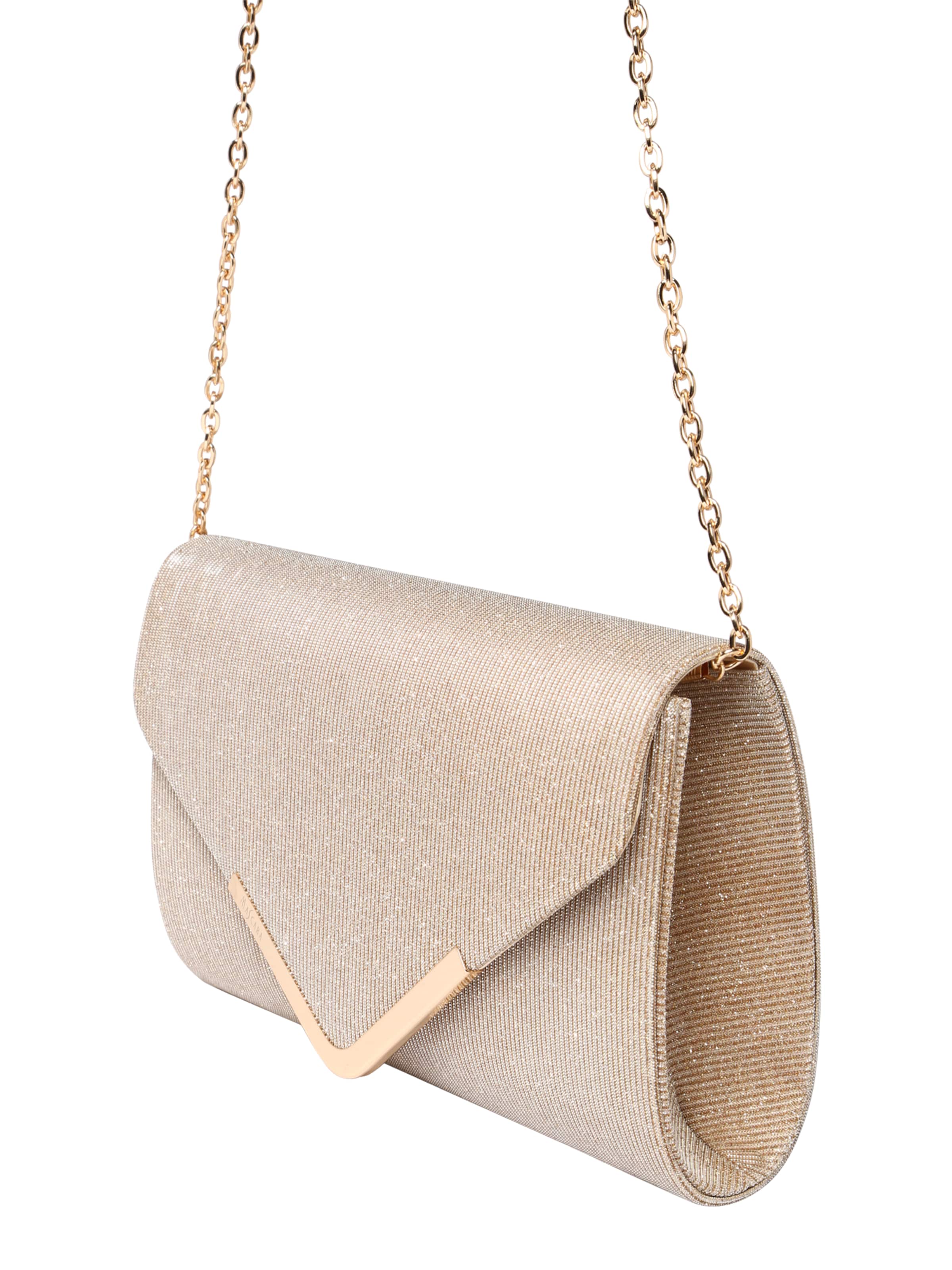 Pochette 'LETTER FOLD' di mascara in oro: lato