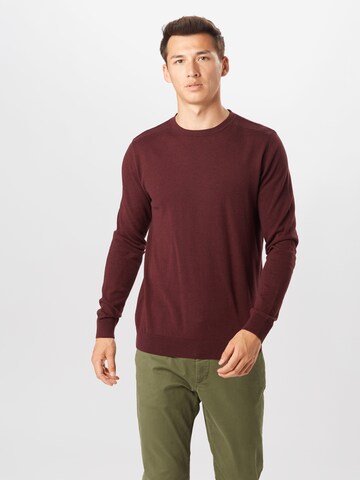 SELECTED HOMME - Ajuste regular Jersey 'Berg' en rojo: frente