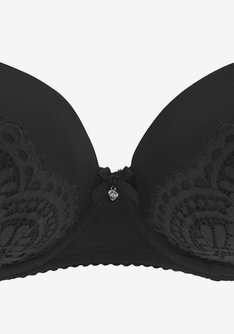 LASCANA T-shirt Bra 'Aurora' in Black