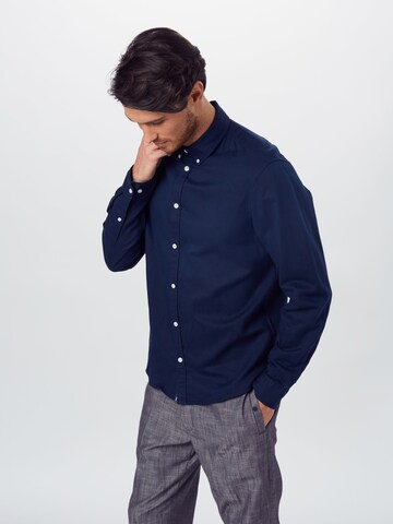 Casual Friday Regular fit Overhemd 'Anton' in Blauw: voorkant