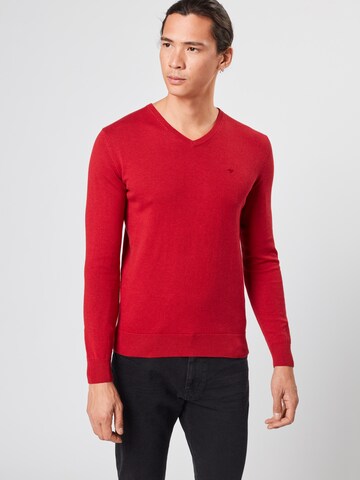 TOM TAILOR - Regular Fit Pullover em vermelho