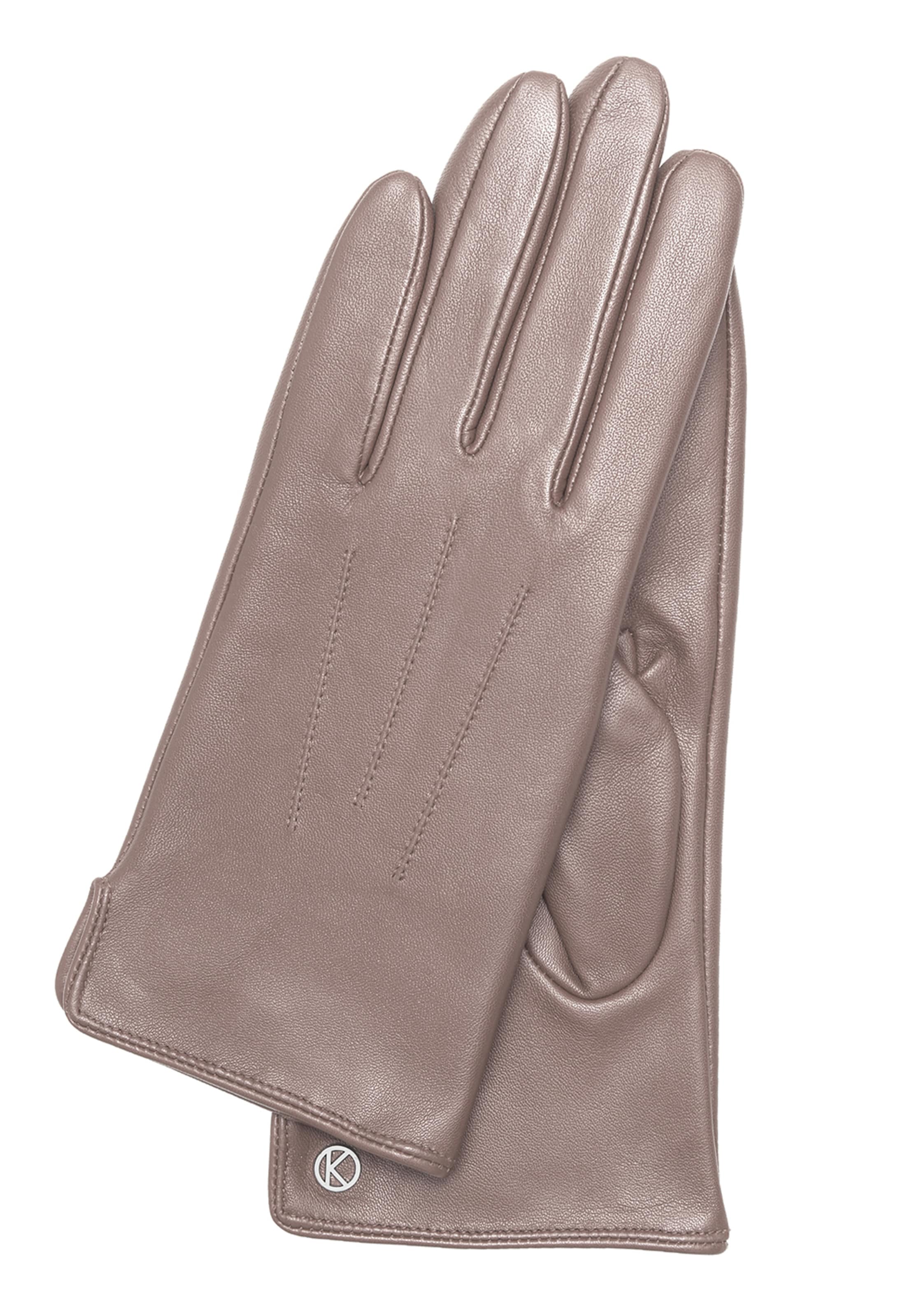 KESSLER Full Finger Gloves 'Carla' in Beige: front