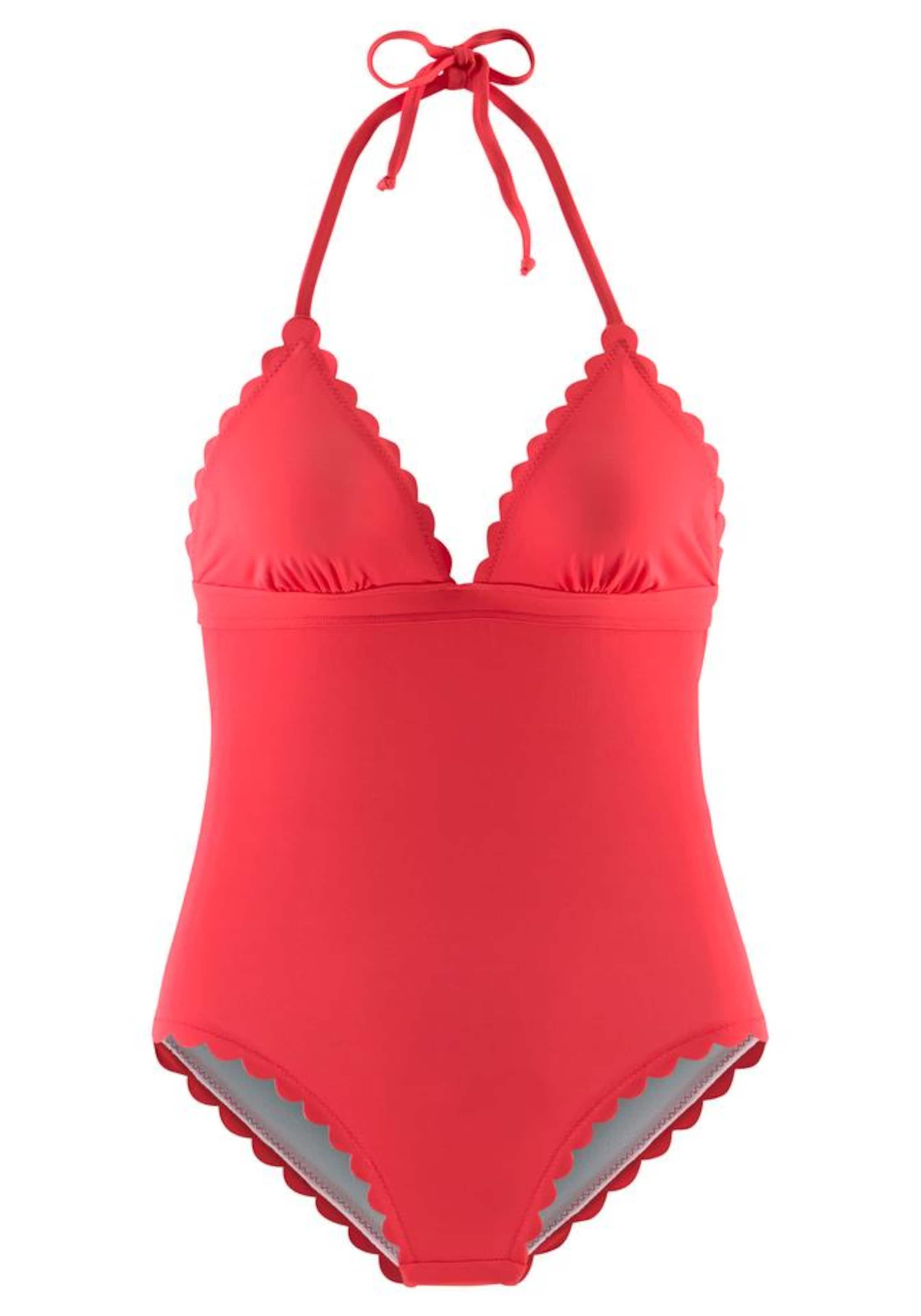 Triangle Maillot de bain 'Scallop' LASCANA en rouge : devant
