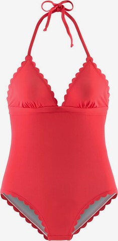 Triangle Maillot de bain 'Scallop' LASCANA en rouge : devant