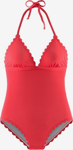 LASCANA Swimsuit 'Scallop' in Red: front