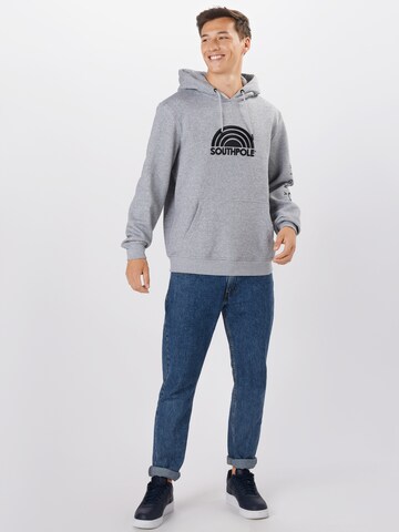 SOUTHPOLE Sweatshirt 'Halfmoon' in Grey