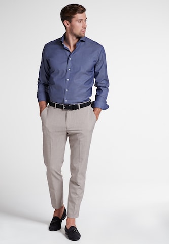 ETERNA Slim fit Overhemd in Blauw: voorkant