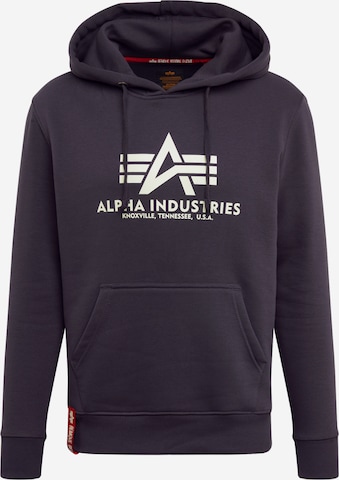 ALPHA INDUSTRIES Tréning póló - szürke: elől