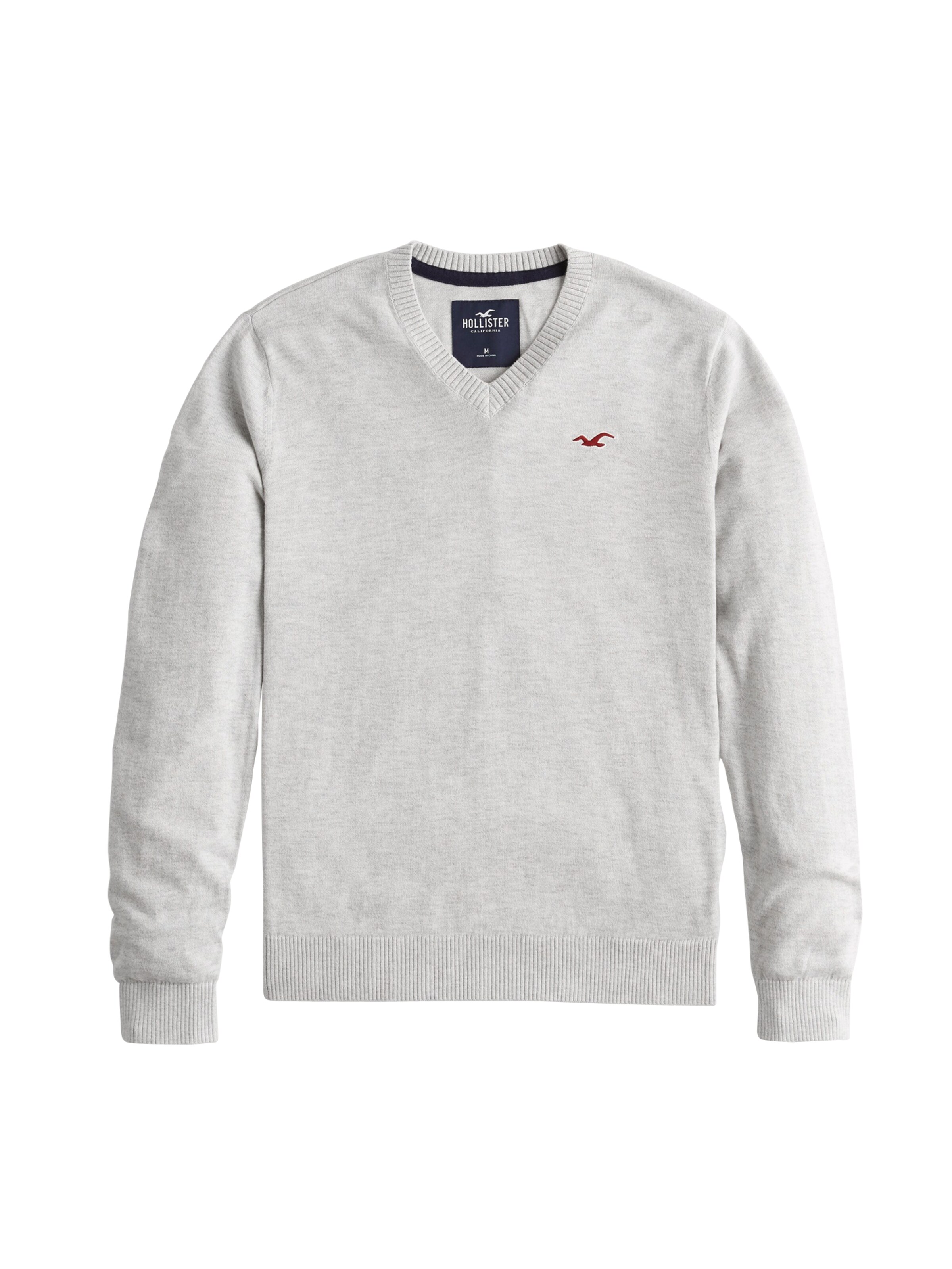 HOLLISTER - Trui 'BTS19-FG CORE VNECK 3CC' in de kleur Grijs