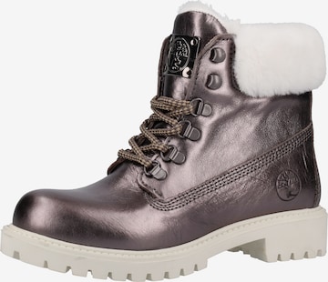 Darkwood Lace-Up Ankle Boots in Grey: front