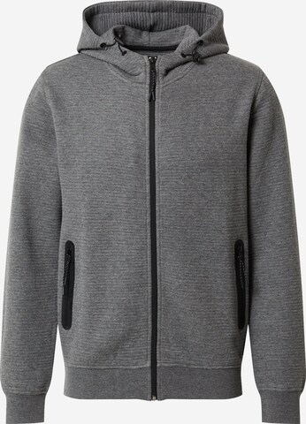 INDICODE JEANS - Sudadera con cremallera 'Dominion' en gris: frente