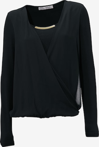 heine Blouse in Zwart: voorkant