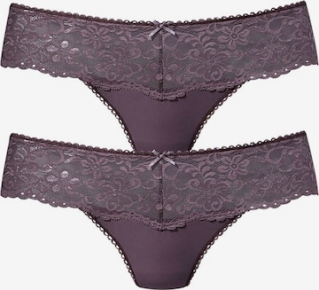 NUANCE Thong in Purple: front