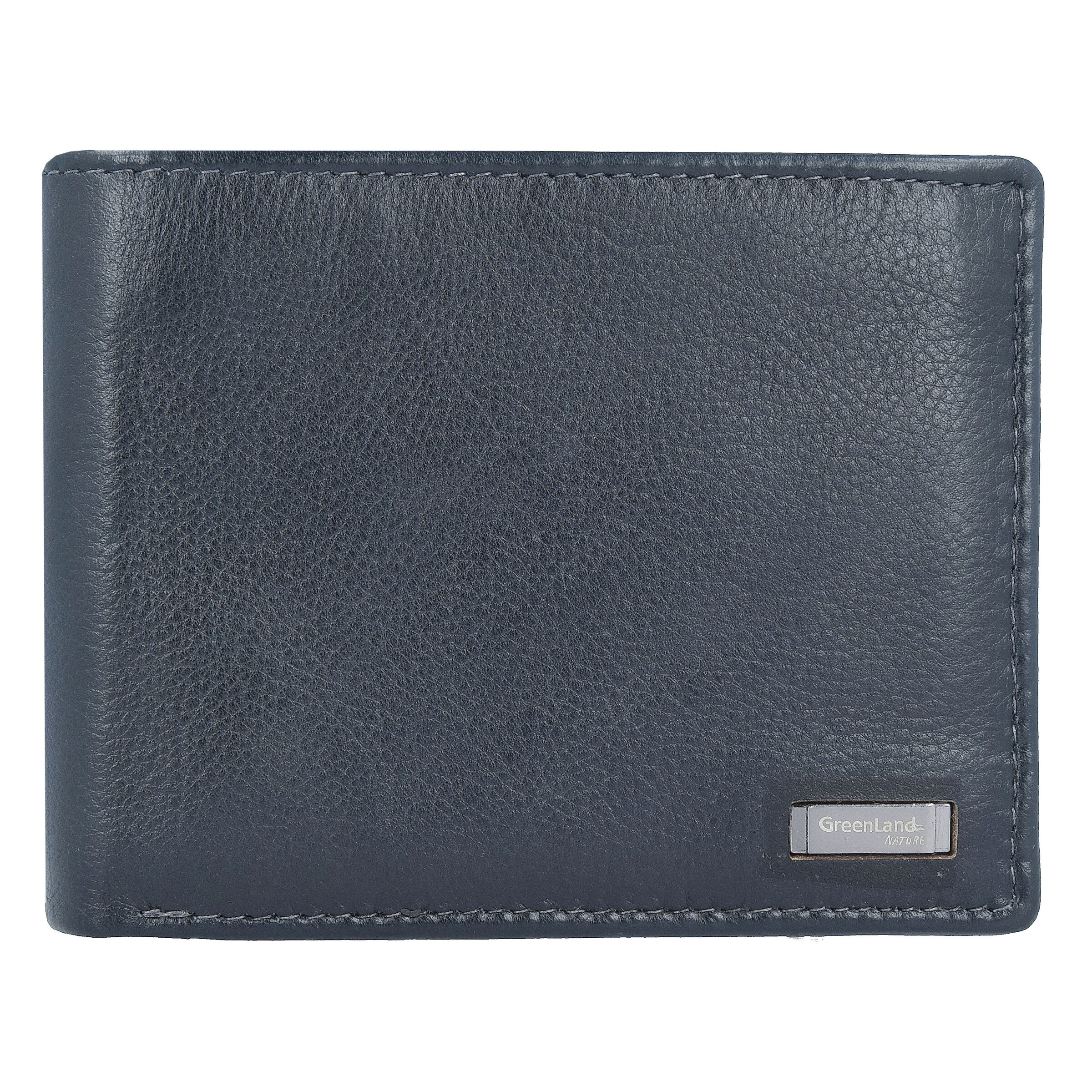 Greenland Nature Wallet 'Black Nappa' in Black: front