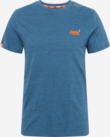 Superdry Regular Fit T-Shirt in Blau: predná strana