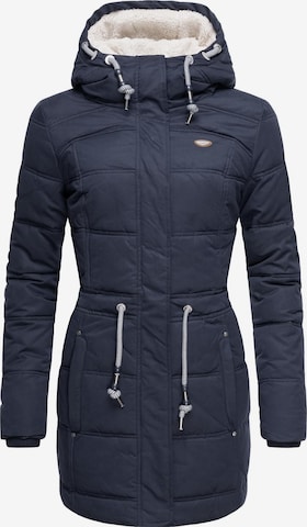 Ragwear Winter Jacket 'Ashani' in Blue: front