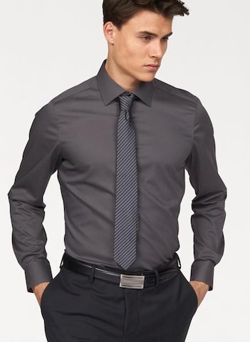 BRUNO BANANI Business Shirt in Grey: front