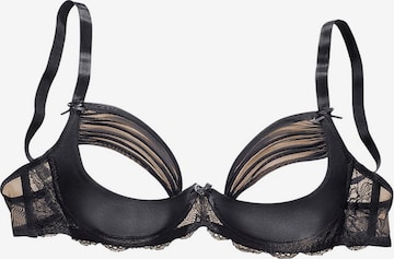 PETITE FLEUR GOLD Bra in Black: front