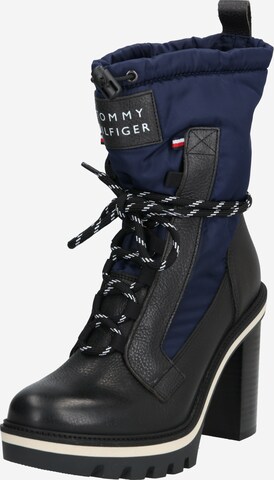 TOMMY HILFIGER Schnürstiefelette in Schwarz: predná strana