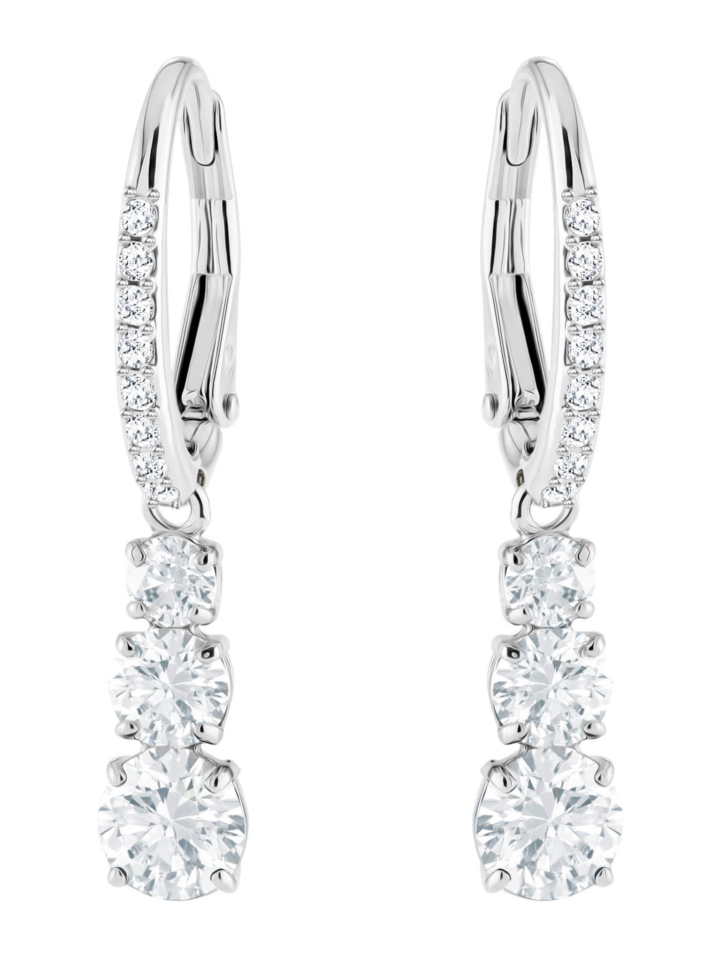 sudrabs Swarovski Auskari 'Stilla': no priekšpuses