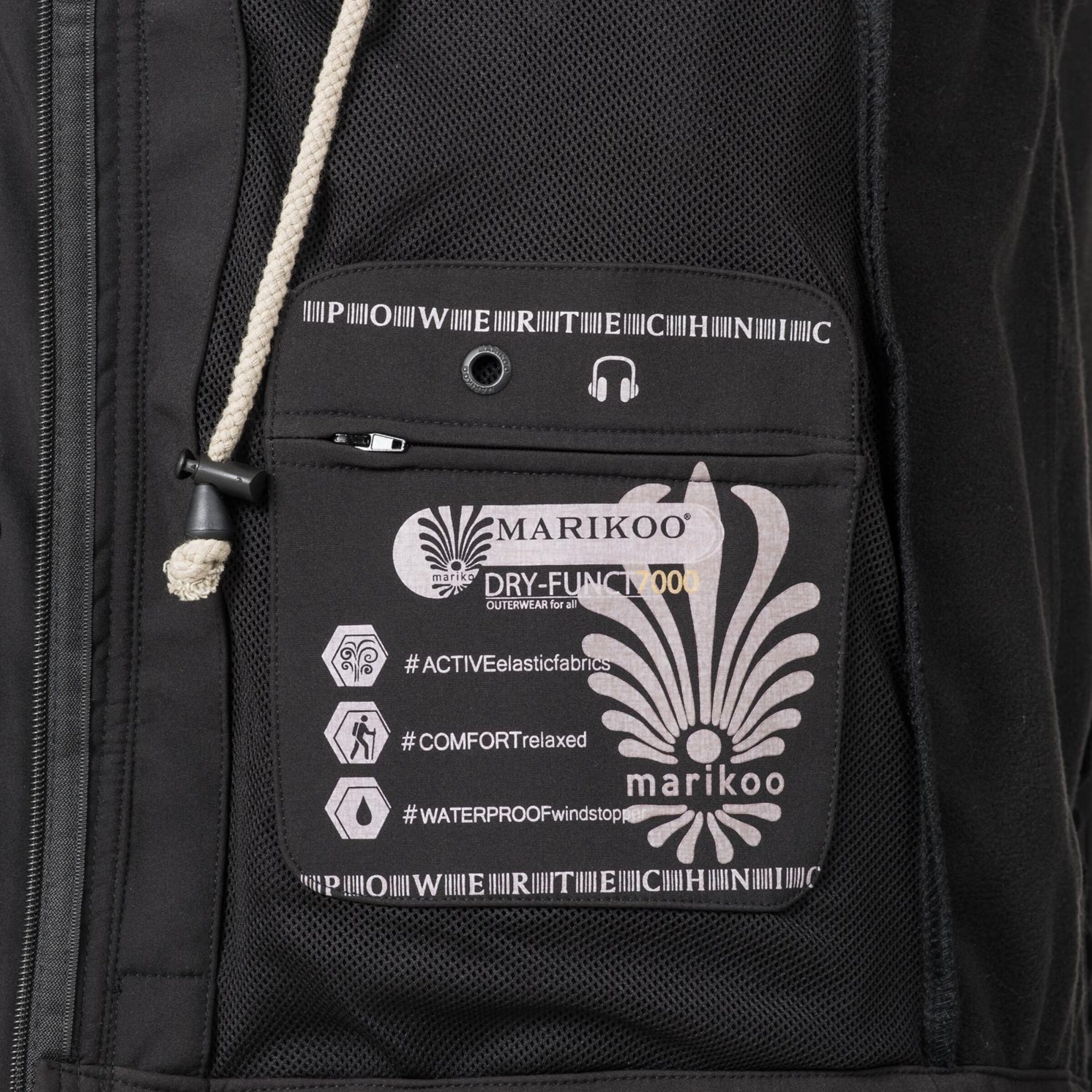 MARIKOO Funkcionális kabátok 'Zimtzicke' - fekete