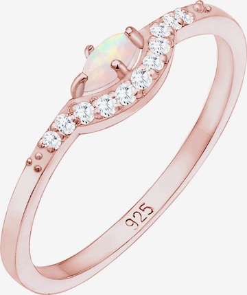 ELLI Ring 'Opal' in Gold: front