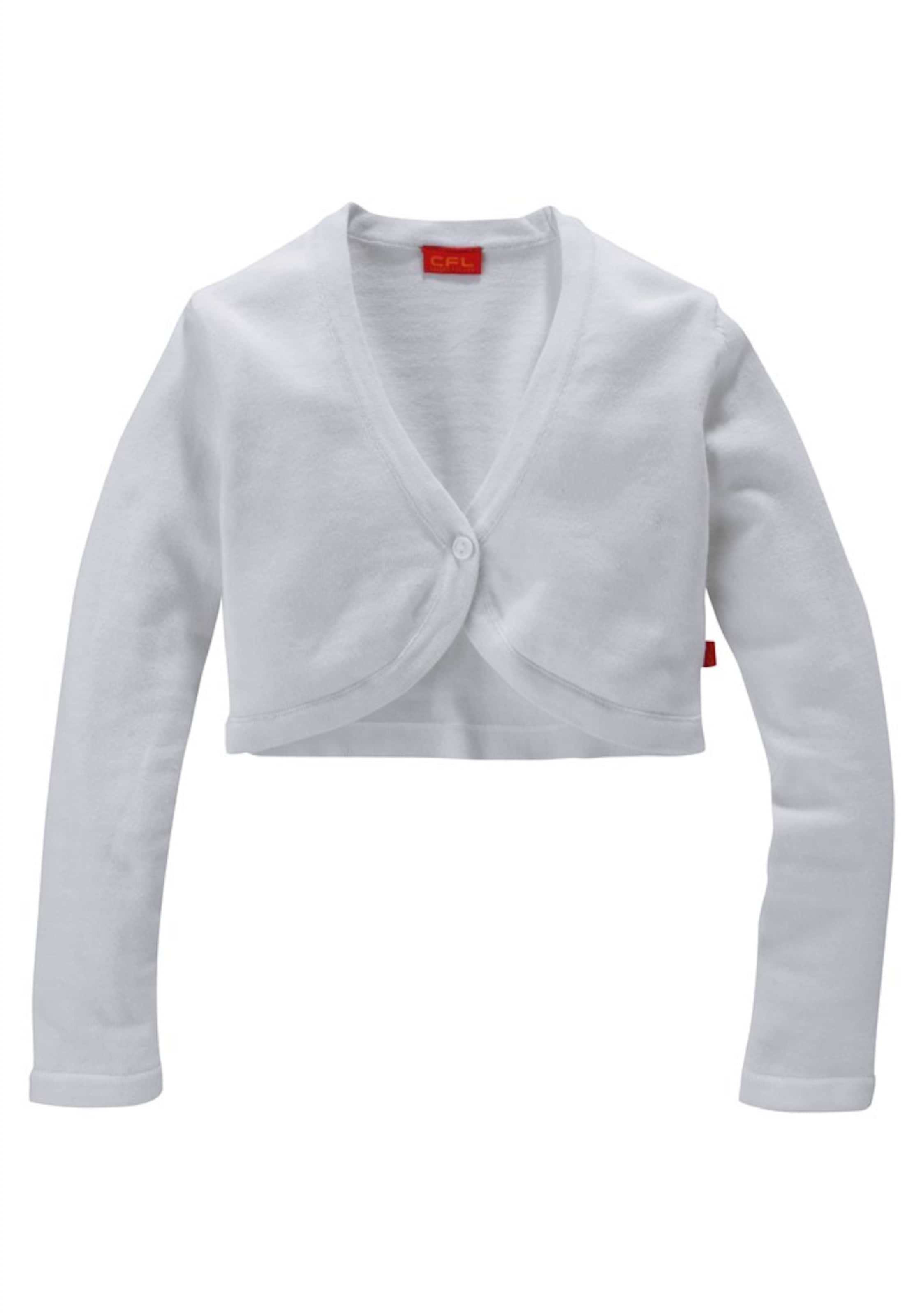 COLORS FOR LIFE Strickbolero in Weiß: Vorderseite