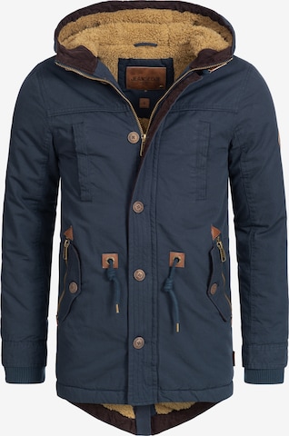 INDICODE JEANS Winterparka 'Barge' in Blauw: voorkant