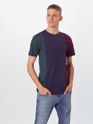 Urban Classics Тениска 'Tripple Tee' в синьо: отпред