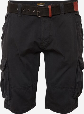 Regular Pantalon cargo 'Monroe' INDICODE JEANS en noir : devant