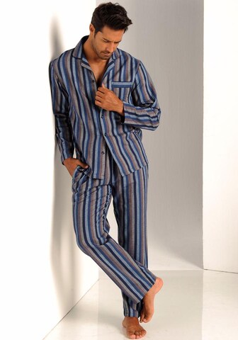 H.I.S Long Pajamas in Blue: front