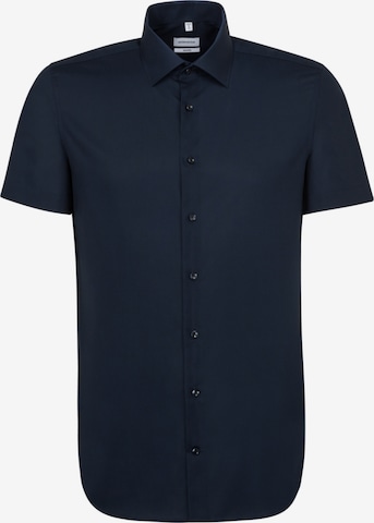 SEIDENSTICKER Slim fit Button Up Shirt in Blue: front