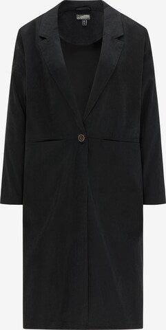 DREIMASTER Between-Seasons Coat in Black: front