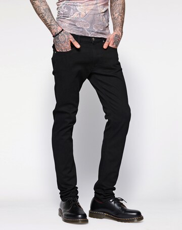 Lee Skinny Jeans 'Luke' in Zwart: voorkant