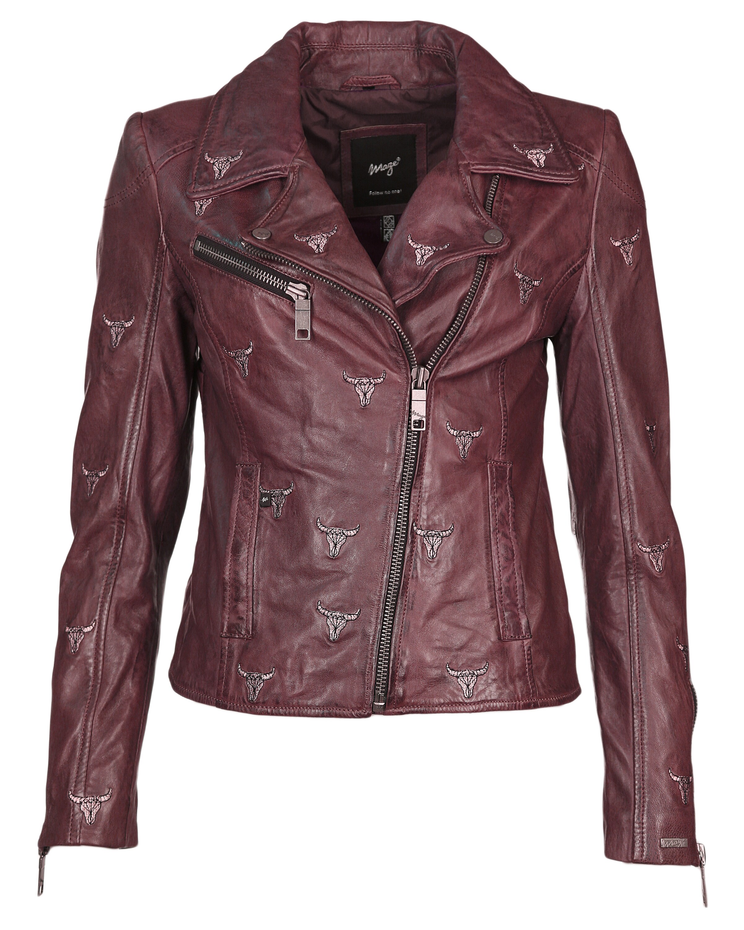 Maze Bikerjacke 'Vegas' in Rot: Vorderseite