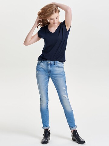 ONLY Shirt 'ONLSilvery' in Blauw