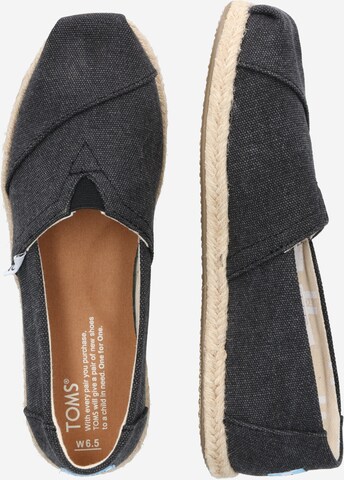 Espadrilles 'Alpargata Core' TOMS en noir : sur le côté