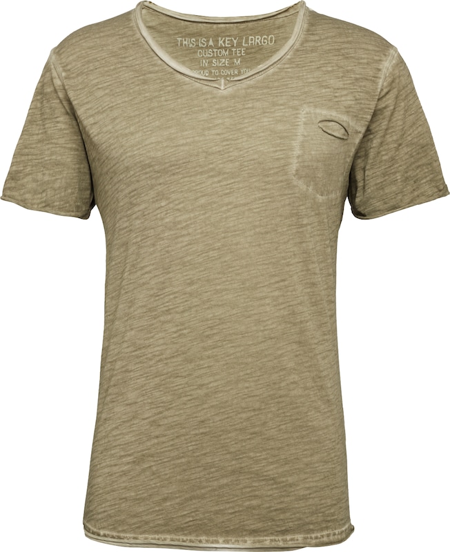 Key Largo T-Shirt mit V-Ausschnitt in Grün