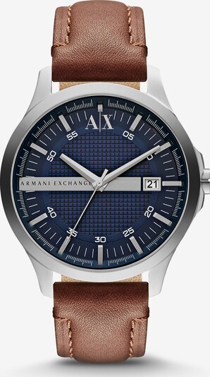 Emporio Armani Uhr in dunkelblau / braun / silber, Produktansicht