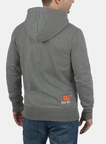 !Solid Zip-Up Hoodie 'Benn High-Neck' in Grey