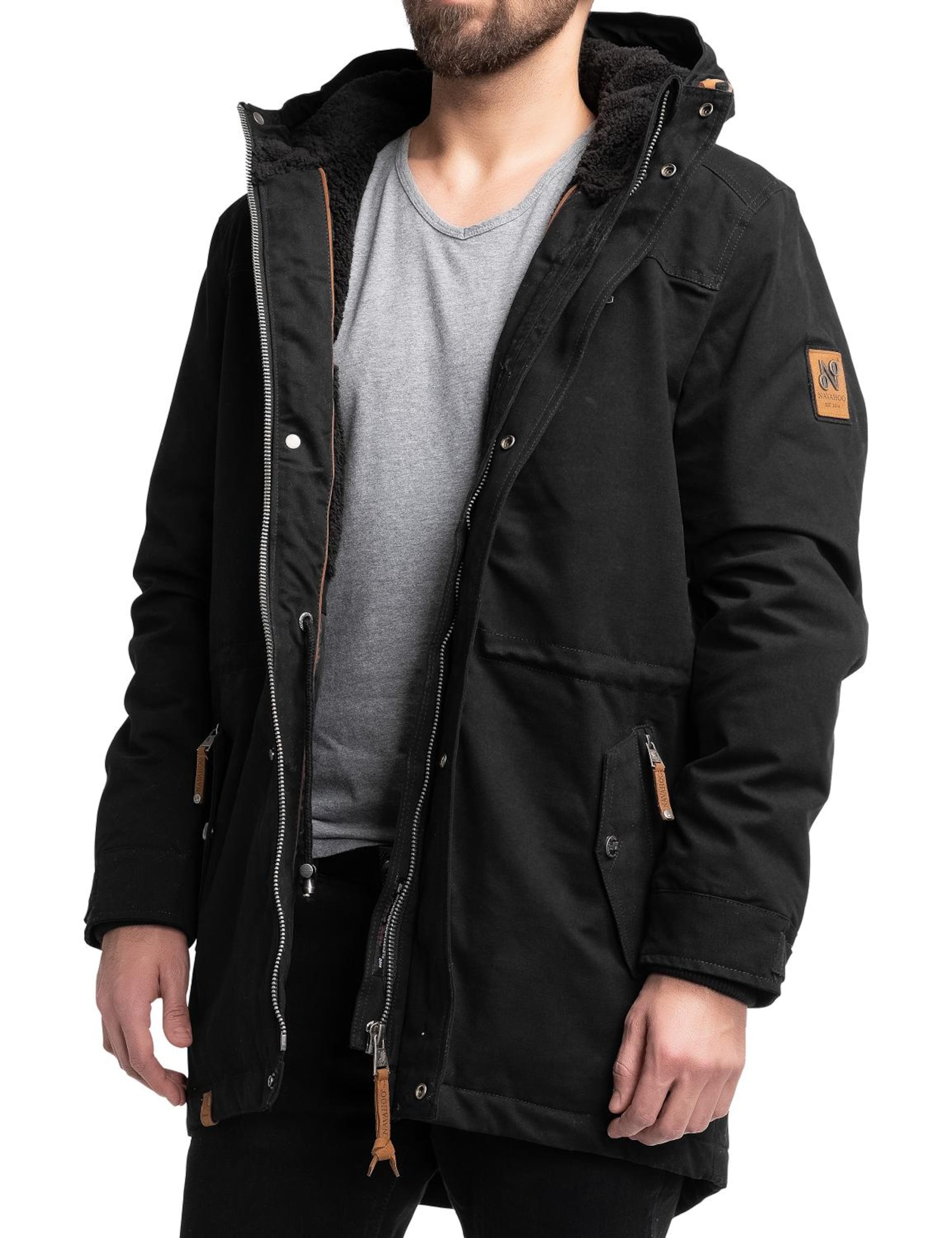 NAVAHOO Parka 'Manaka' in Schwarz