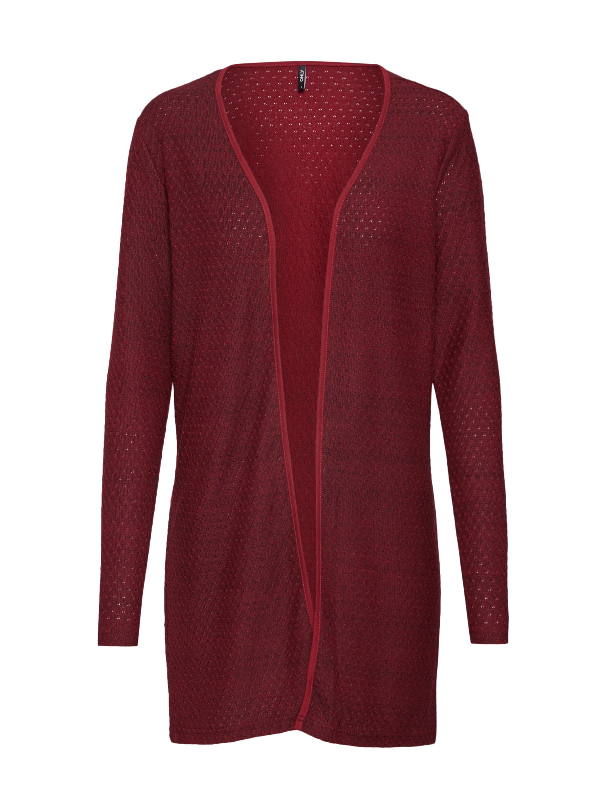ONLY - Gebreid vest 'onlTRUE L/S CARDIGAN  JRS' in de kleur Wijnrood