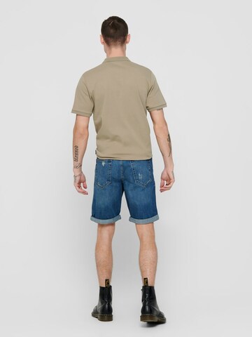 Only & Sons Jeansshorts 'ONSAvi' in Blau