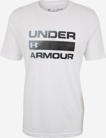 T-Shirt fonctionnel 'Team Issue' UNDER ARMOUR en blanc : devant