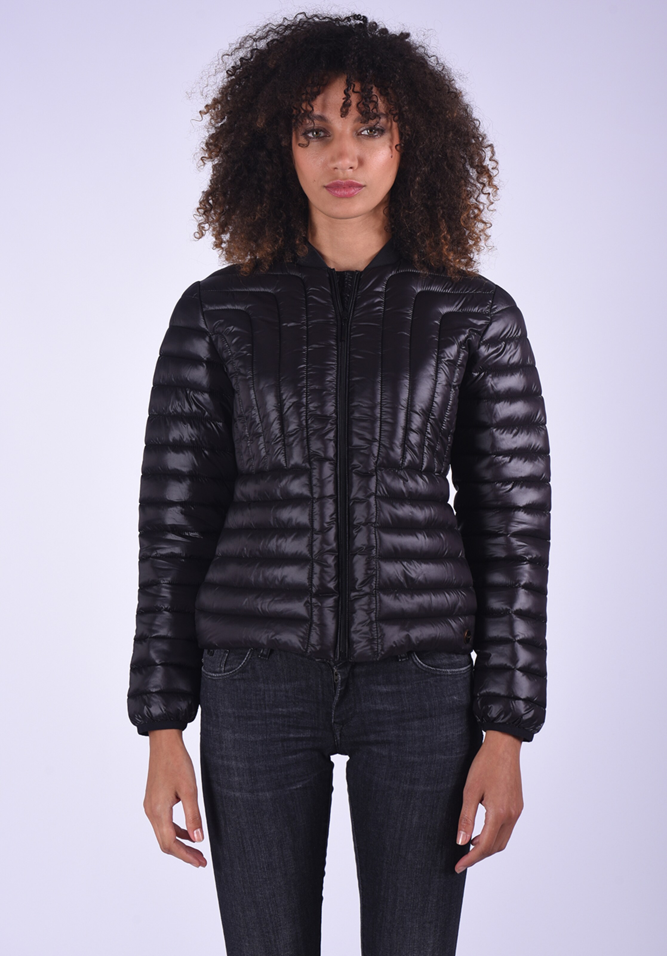 Kaporal - Steppjacke Waspa Black mit schönem Rippkragen in schwarz