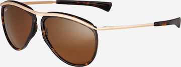 Lunettes de soleil Ray-Ban en marron : devant