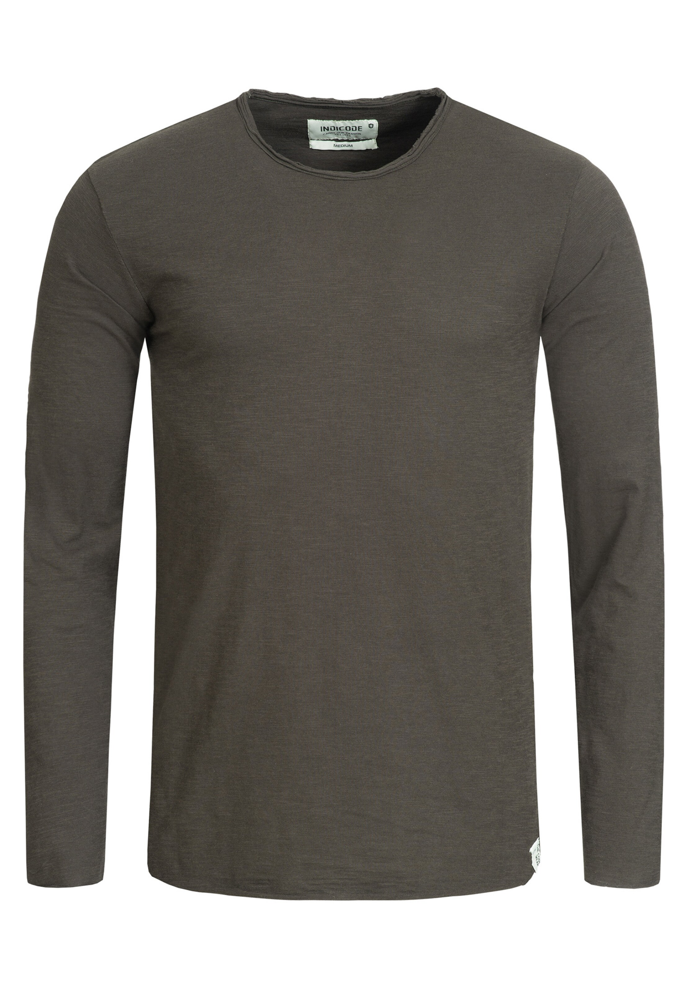 INDICODE JEANS Shirt 'Willbur' in Grijs: voorkant