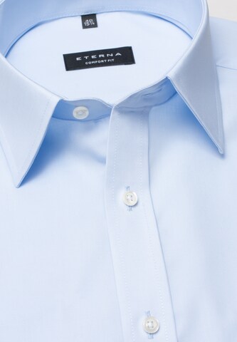 ETERNA Comfort fit Button Up Shirt in Blue