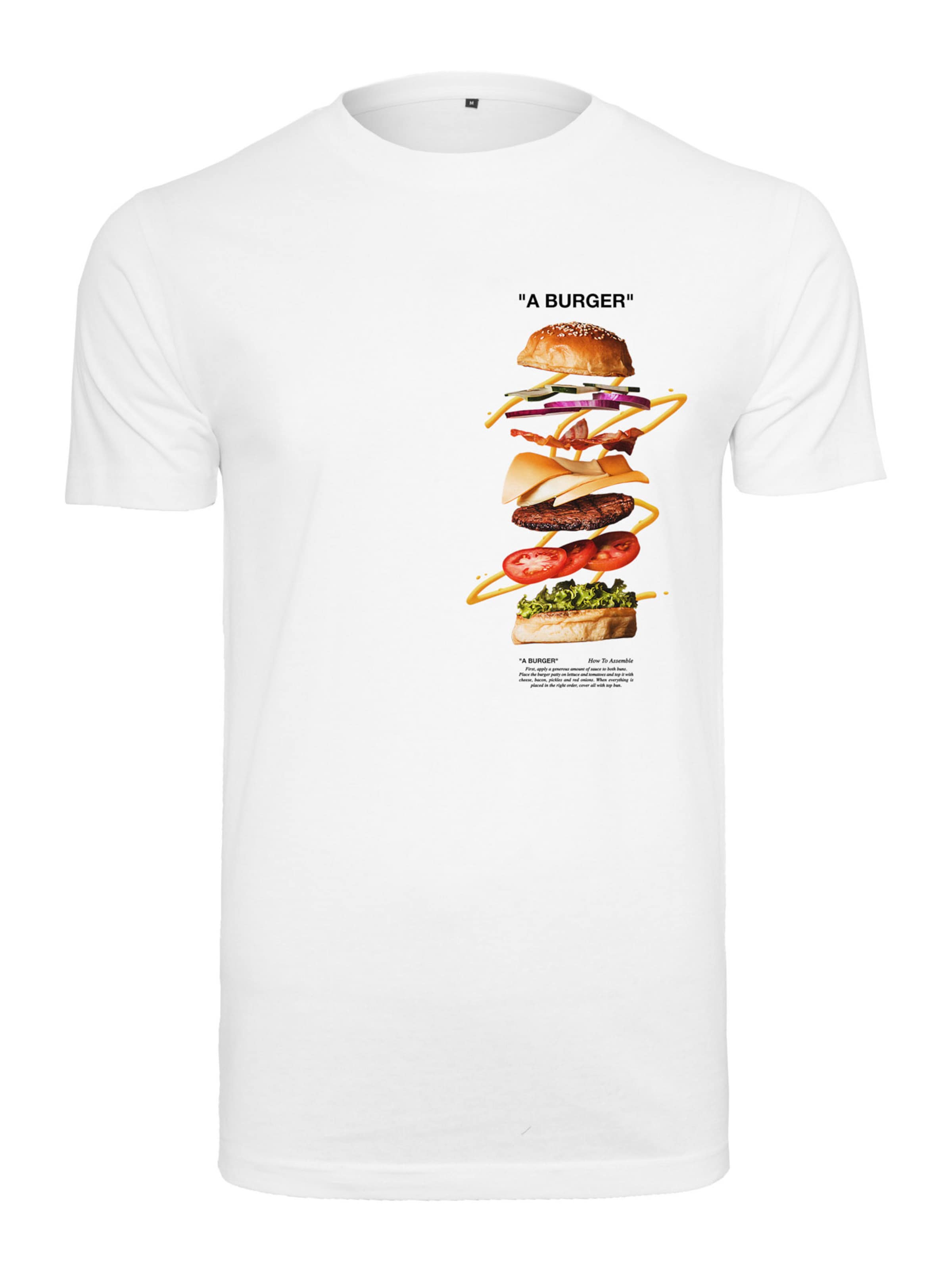 Mister Tee Bluser & t-shirts 'A Burger' i hvid: forside