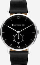 Kapten & Son Armbanduhr 'Heritage Silver' in schwarz / silber